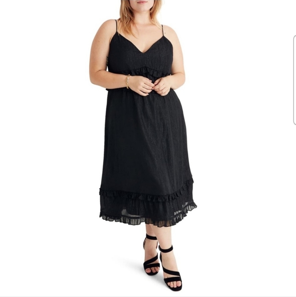 Madewell Plus Shimmer Ruffle Cami Dress Size 22 NWOT